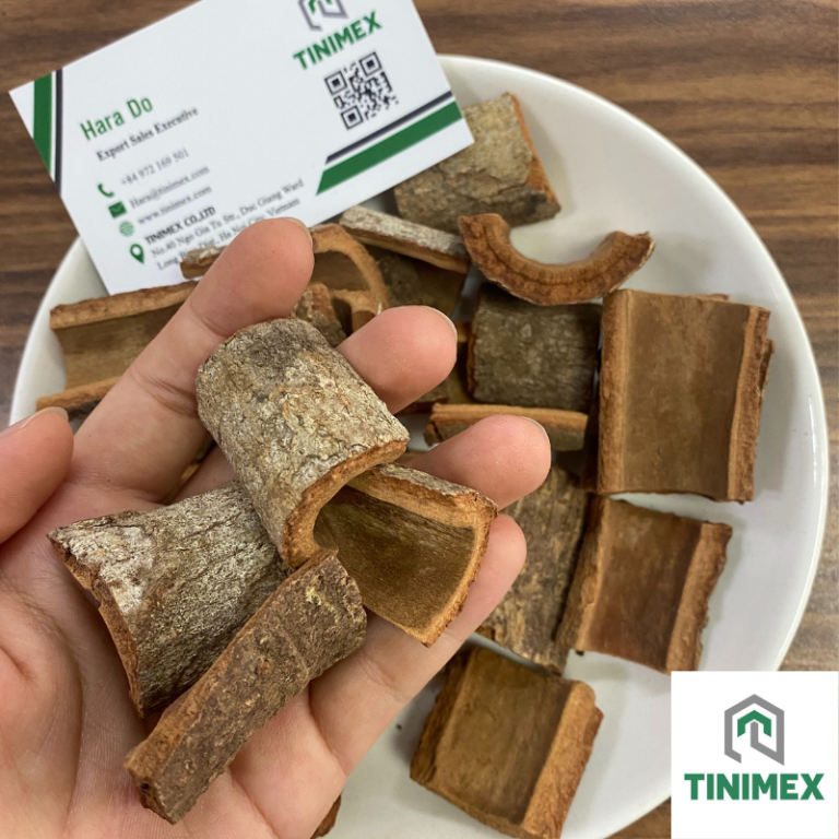 Tinimex export packaging with batch label and cassia size grade